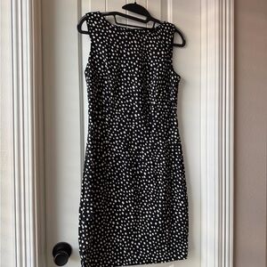 Elegant Black and White Polka Dot Dress